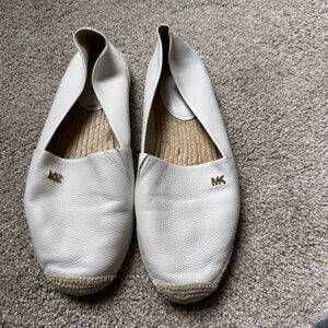 Michael Kors White Espadrille Slip-Ons
